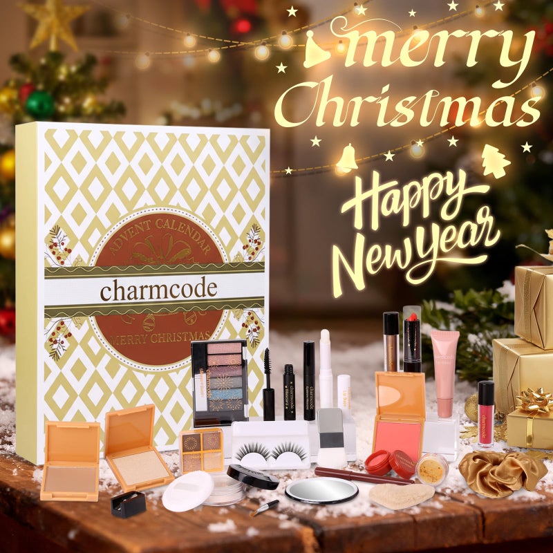 CHARMCODE Makeup Advent Calendar 2025 – 24 Days Christmas Make Up Gift Set for Adlut Women & Teen Girls, CHARMCODE Xmas Cosmetic Countdown Calendar, Full Holiday Beauty Kits with Surprises - Image 3